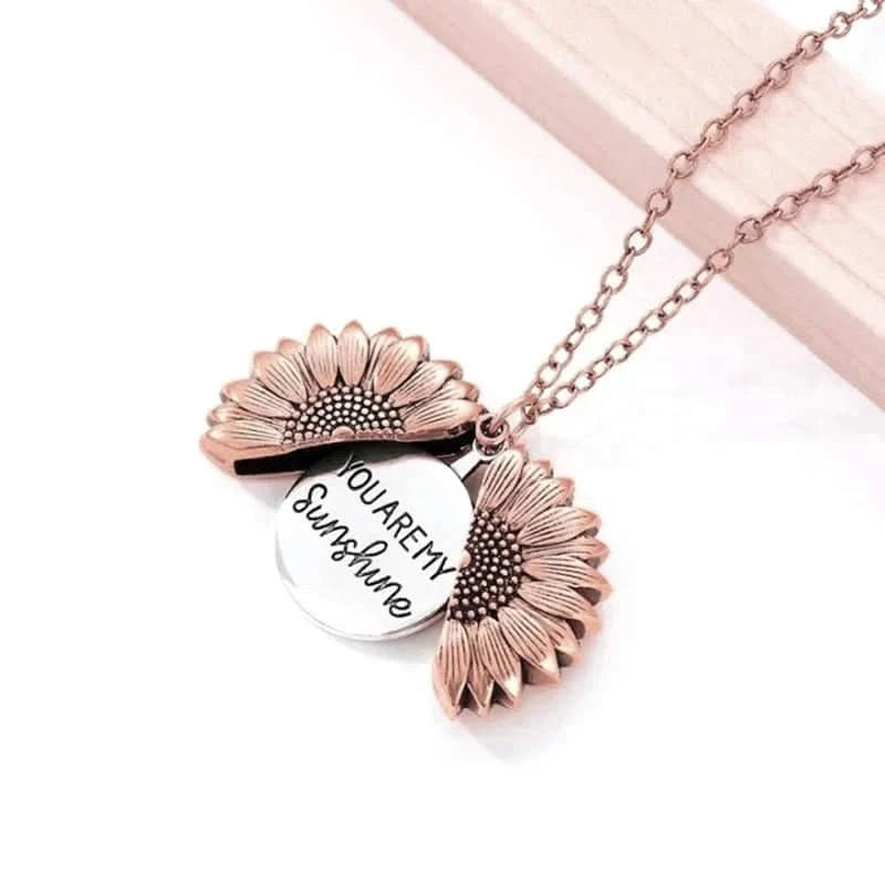 x Rose Gold "You Are My Sunshine" Necklace – Meaningful Gift for Her