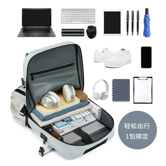 4348 WC VIP Luggage Bag Backpack Men's Expansion Computer Bag Short-Distance Travel Backpack Dry Wet Separation Large Capacity Luggage Schoolbag Men