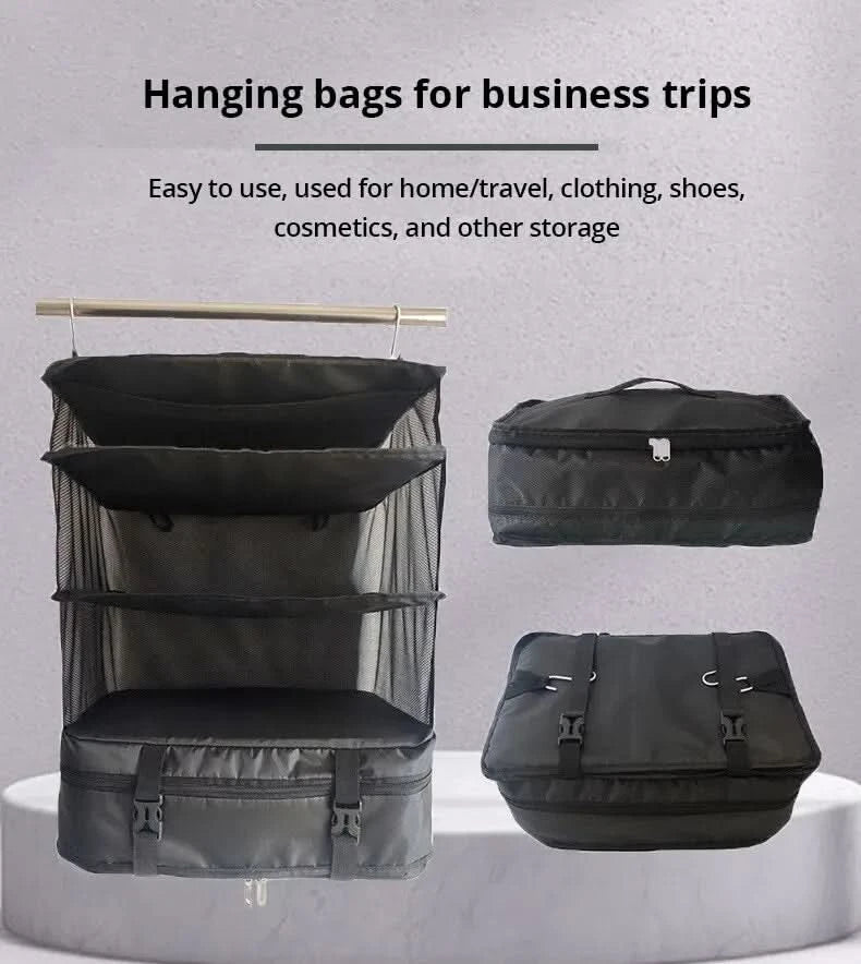 1 Set Housewares Luggage Travel Organizer Travel Essentials Hanging Packing Cubes Hanging Shelves Laundry Storage Compartment