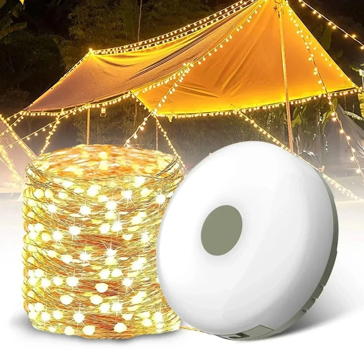x Solar-Powered Camping String Lights – Warm & Decorative