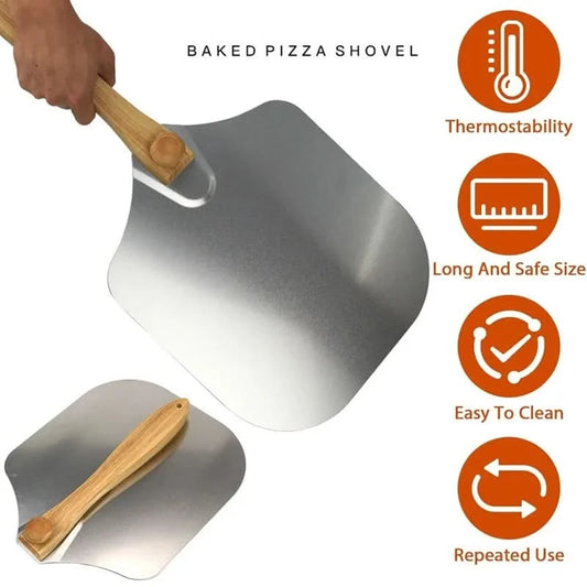 Pizza Oven Accessories Supplies Pizza Wheel Server Oven Brush Pizza Cutter Rocker Pizzas Peel Shovel for Kitchen Outdoor Grill