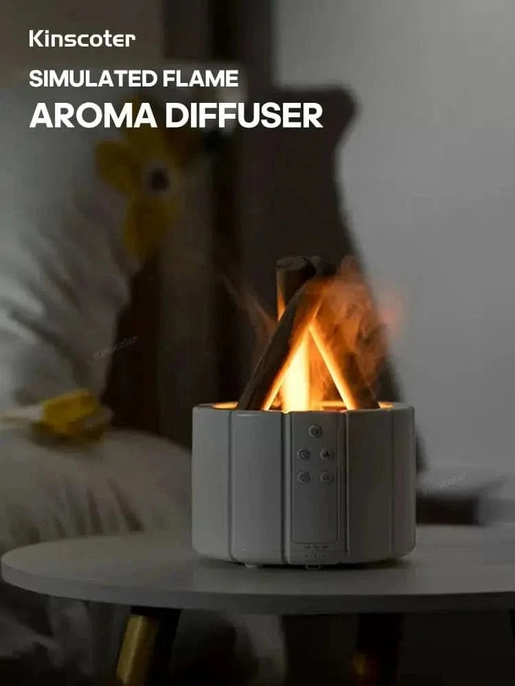 x Simulated Flame Aromatherapy Diffuser – Relaxing & Stylish
