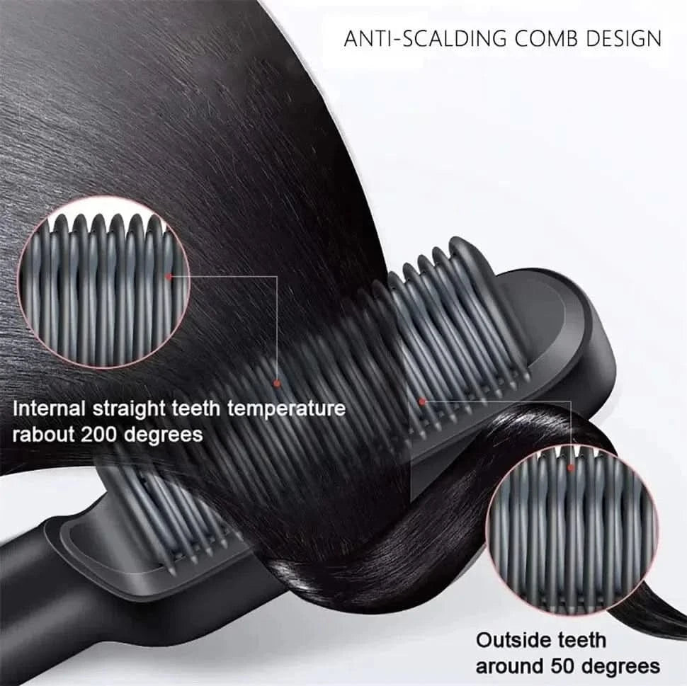 x 3-in-1 Pro Heated Hot Comb – Quick & Efficient Styling