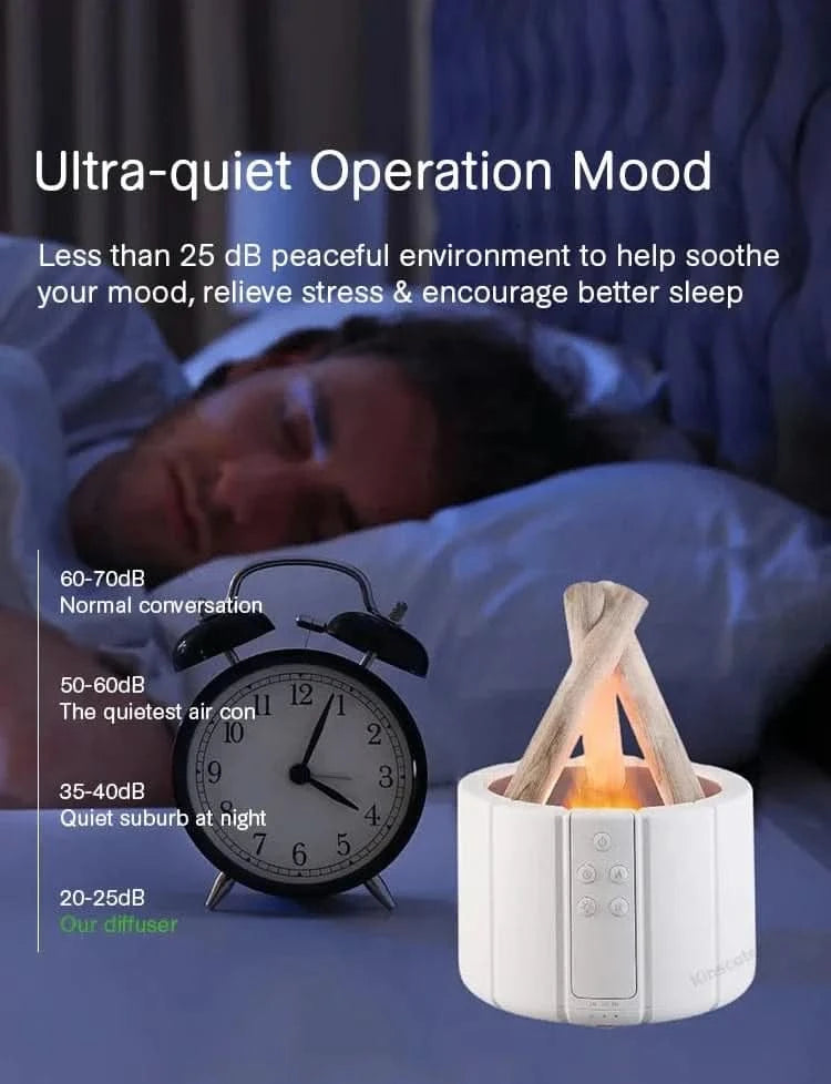 x Simulated Flame Aromatherapy Diffuser – Relaxing & Stylish