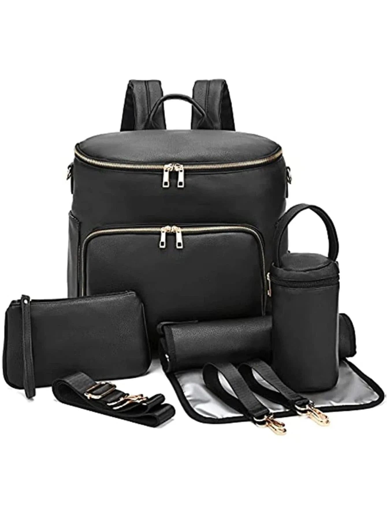 4348 WC VIP Luggage Bag Type 2 black / CHINA 7-in-1 Baby Diaper Bag w/Swag | Spacious Travel Backpack & Stroller Bag with Changing Pad