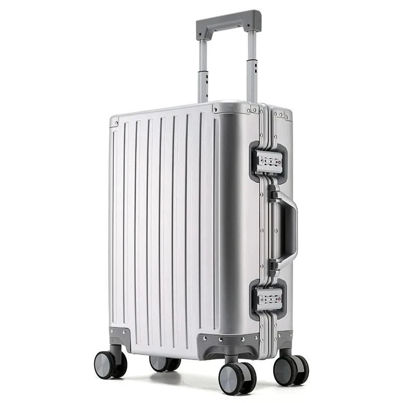 Large Capacity Durable Luggage for Men and Women, Aluminum, Carry-On, Boarding, Travel, New, 20, 24, 26, 28