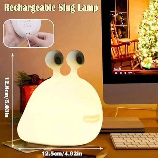 4348 WC VIP Baby & Child white style Slug Night Light with Touch Sensor | Squishy Silicone Soft Night Lamp | Adorable Animal Bedside Light for Bedroom