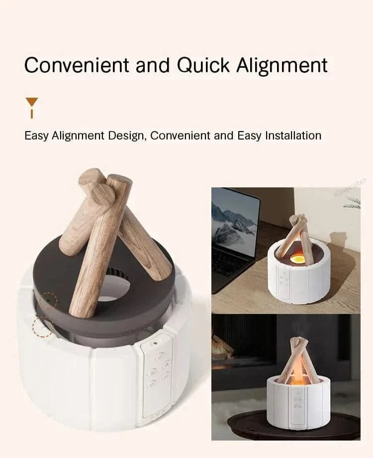 x Simulated Flame Aromatherapy Diffuser – Relaxing & Stylish