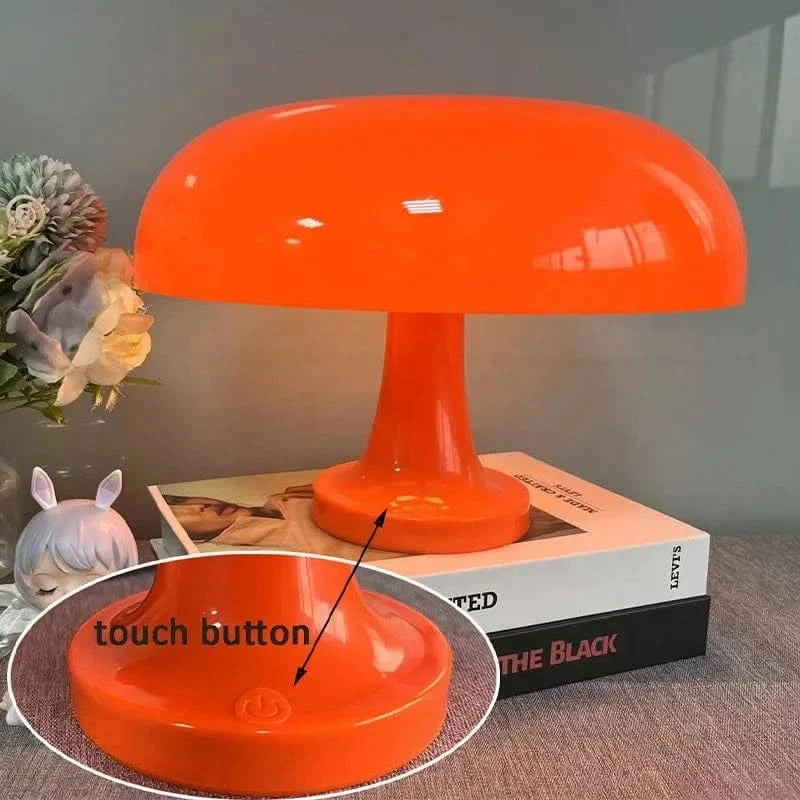 WOW GOODS !! Baby & Child charging--Orange / Tricolor dimming / CHINA Mushroom Table Lamp Hotel BedRoom Lighting Desk Lamp Bedside Lamps Decoration Lighting Lamp Modern Minimalist Desk Light