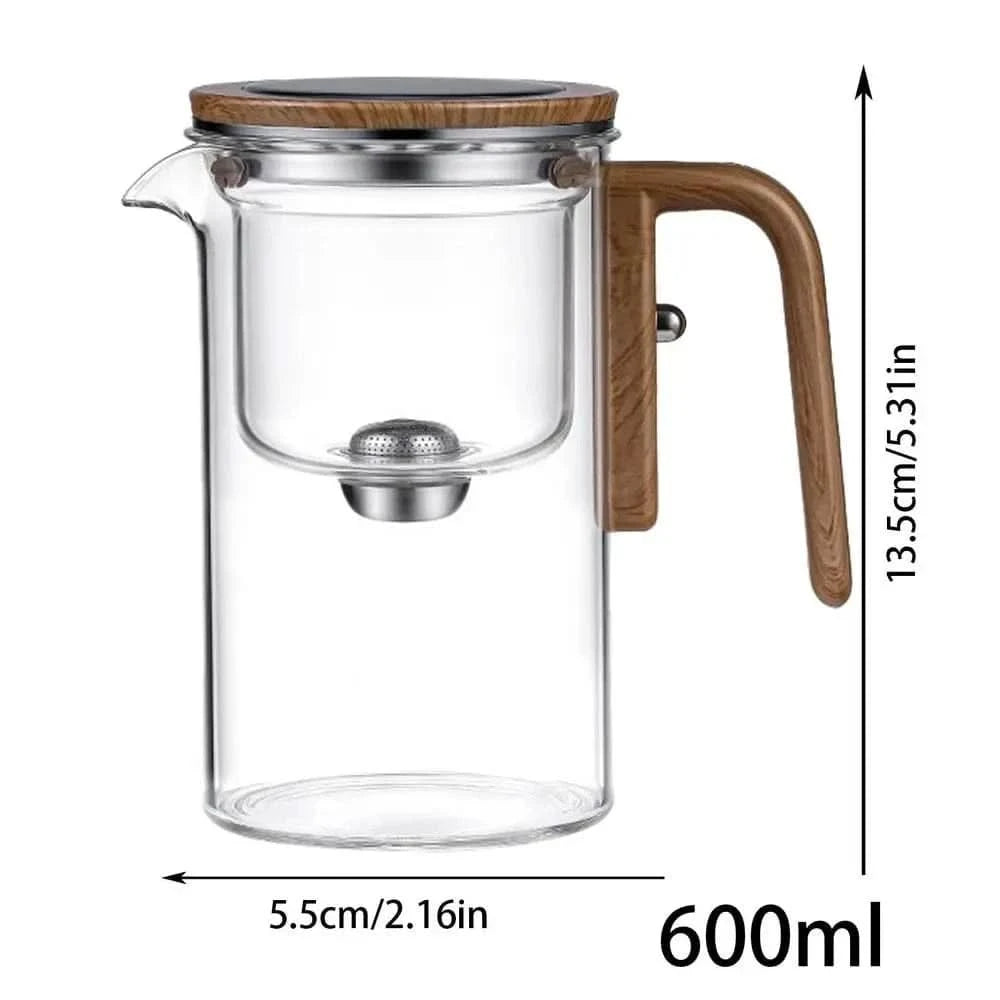 x 600ml Elegant Heat-Resistant Glass Teapot with Infuser