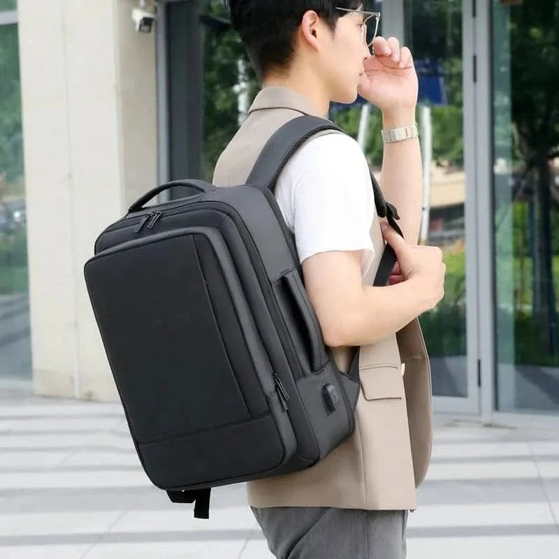 Rilibegan Men Travel Backpack Expand Oxford Big Capacity USB Charge Business Male Backpacks Computer Men Backpacks