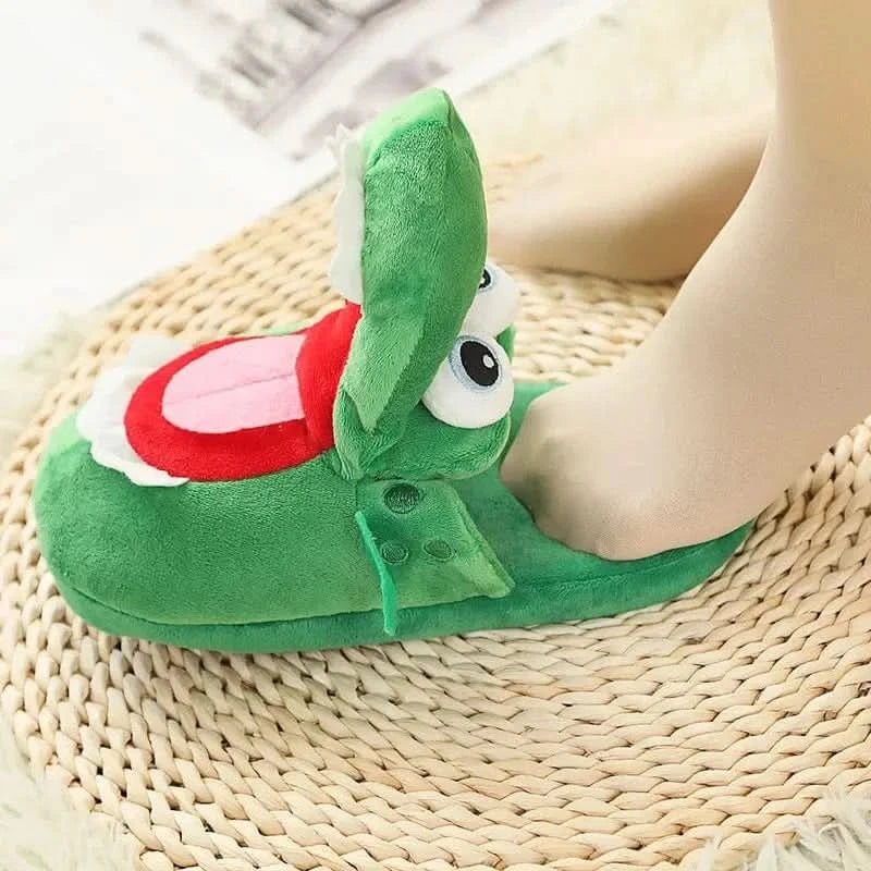 x Adorable Cartoon Crocodile Slippers β Cozy & Fun