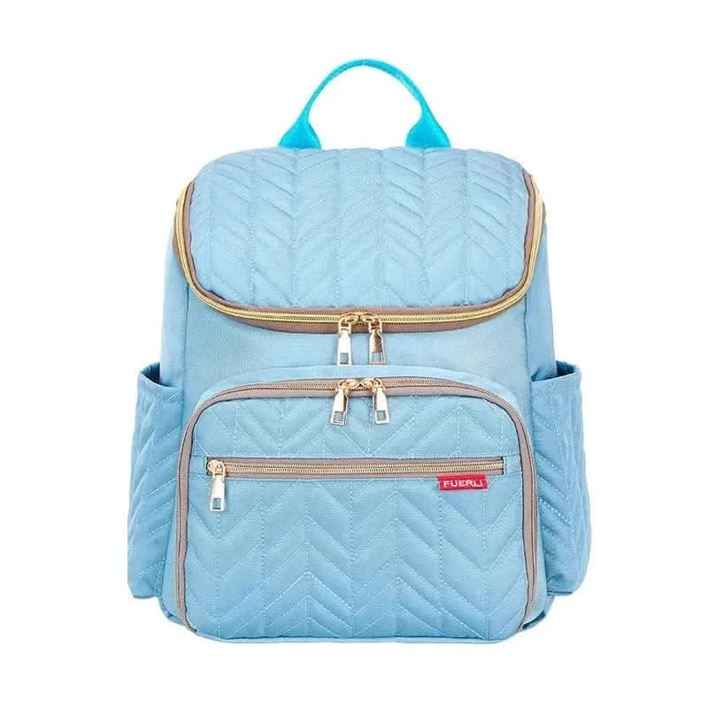WOW GOODS !! Blue Gold Multifunction Diaper Bag Large Capacity Baby Mummy Maternity Bag Travel Backpack Waterproof Nursing Handbag Nappy Bag