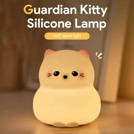 4348 WC VIP Baby & Child Cute Animal Night Light, LED Squishy Novelty Lamp, 3 Level Dimmable Nursery Nightlight, Rechargeable Touch Lamp for Kids