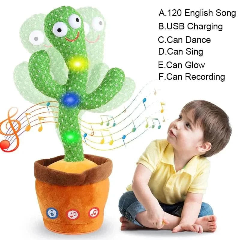 x 14 inches Animated Dancing & Talking Cactus β Fun Interactive Plush