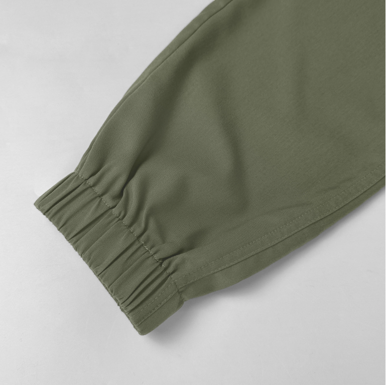 High-End Conjoined Medical Scrub Jumpsuit with Stand Collar & Zipper