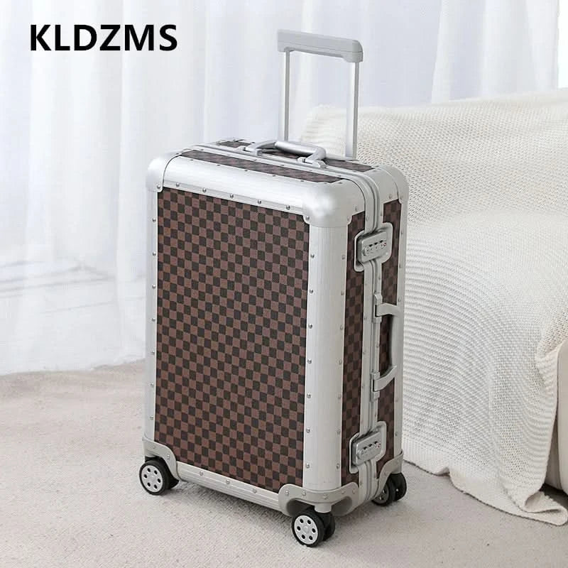 KLQDZMS All-Aluminum Rolling Luggage – Durable, Stylish, and Secure