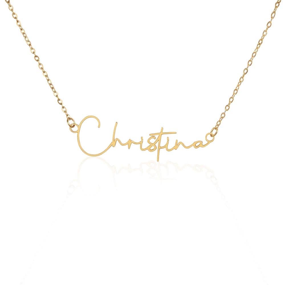 ShineOn Fulfillment Jewelry To My Badass Daughter Custom Name Necklace, Daughter Gift From Dad, Mom, Daughter Jewelry, With Message Card And Gift Box