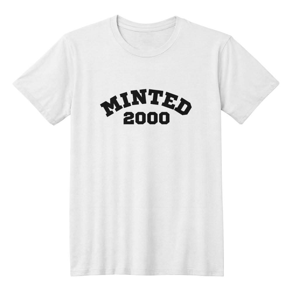 ShineOn Fulfillment Jewelry White / S Vintage Vibes: Minted 2000 Custom-DOB unisex T-Shirt