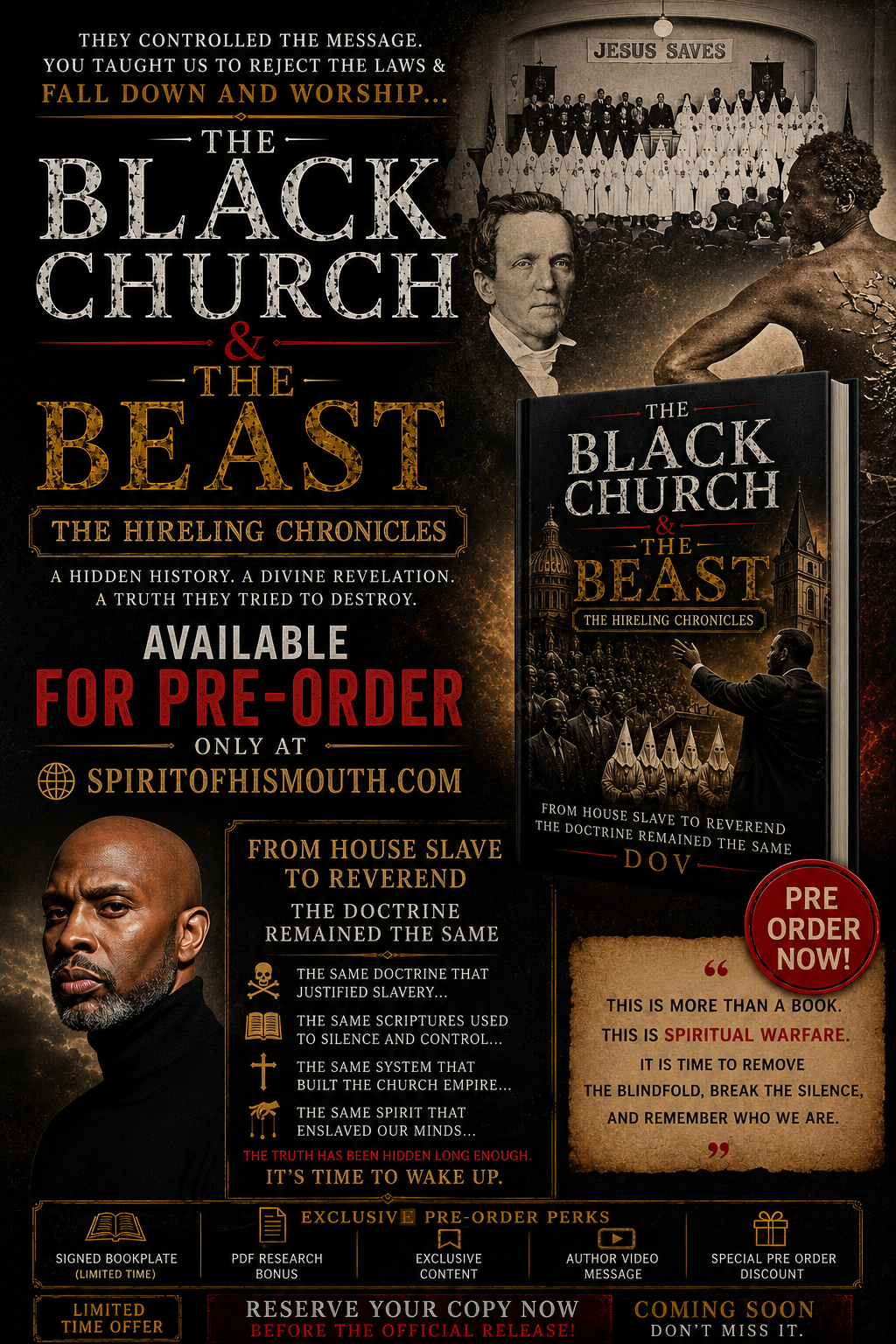 PRE-ORDER | The Black Church & The Beast | Paperback | By Dov | SpiritOfHisMouth.com Exclusive