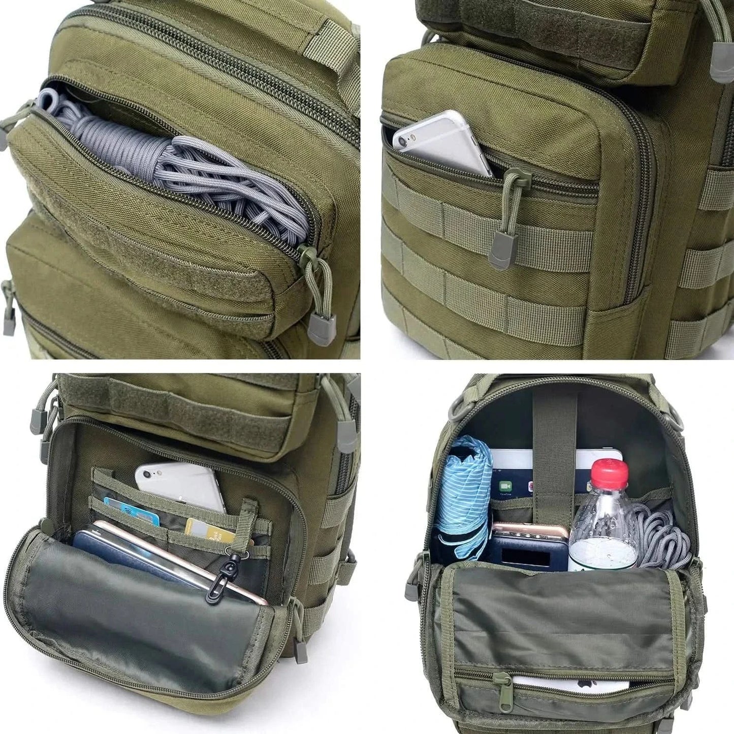 WOW GOODS !! black color Tactical Bag Rover Shoulder Sling Pack Molle Assault Range PackS Diaper Day Bag for Men Traveling, Trekking, Camping
