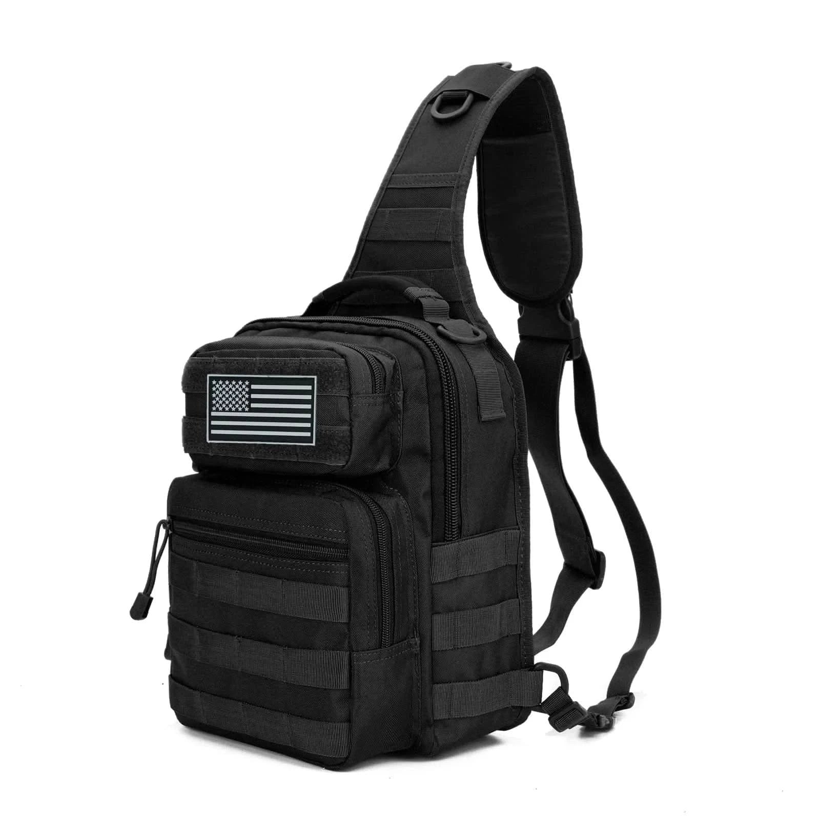 WOW GOODS !! black color Tactical Bag Rover Shoulder Sling Pack Molle Assault Range PackS Diaper Day Bag for Men Traveling, Trekking, Camping