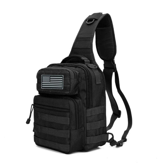WOW GOODS !! black color Tactical Bag Rover Shoulder Sling Pack Molle Assault Range PackS Diaper Day Bag for Men Traveling, Trekking, Camping