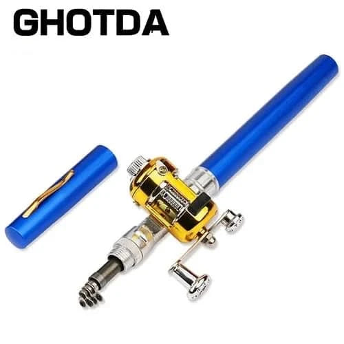 x Blue Pocket-Size Telescopic Fishing Rod – Portable & Lightweight