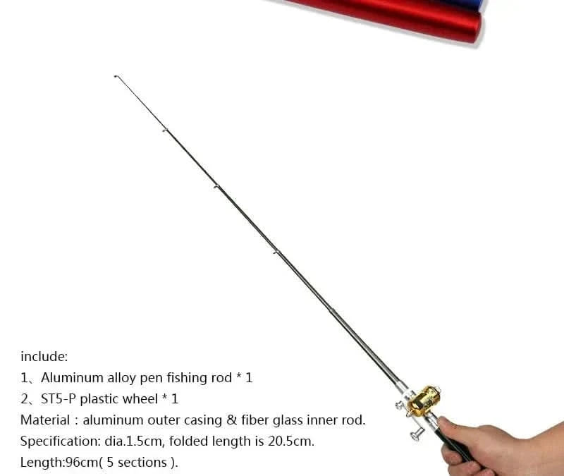 x Pocket-Size Telescopic Fishing Rod – Portable & Lightweight