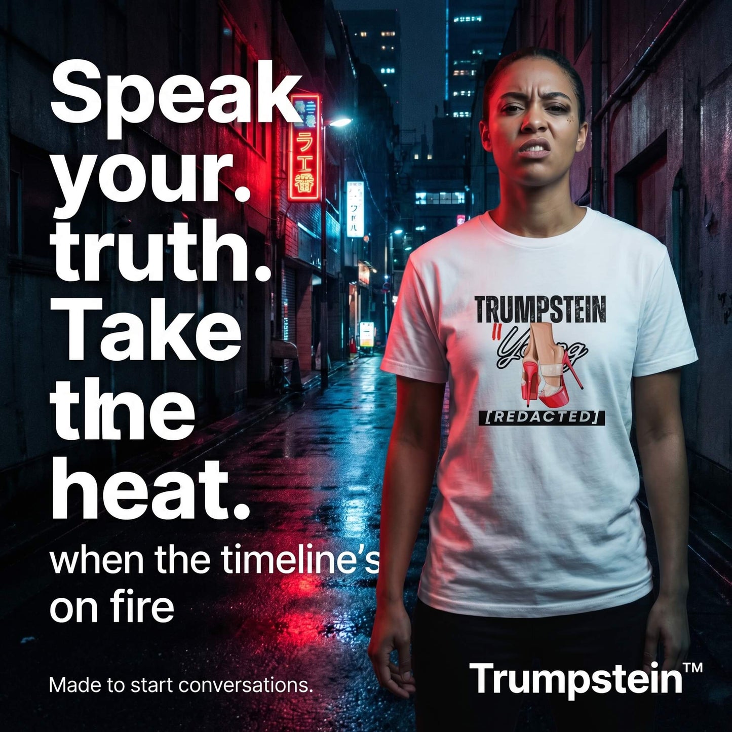 Trumpstein™ " [Redacted] Black" Viral Tee