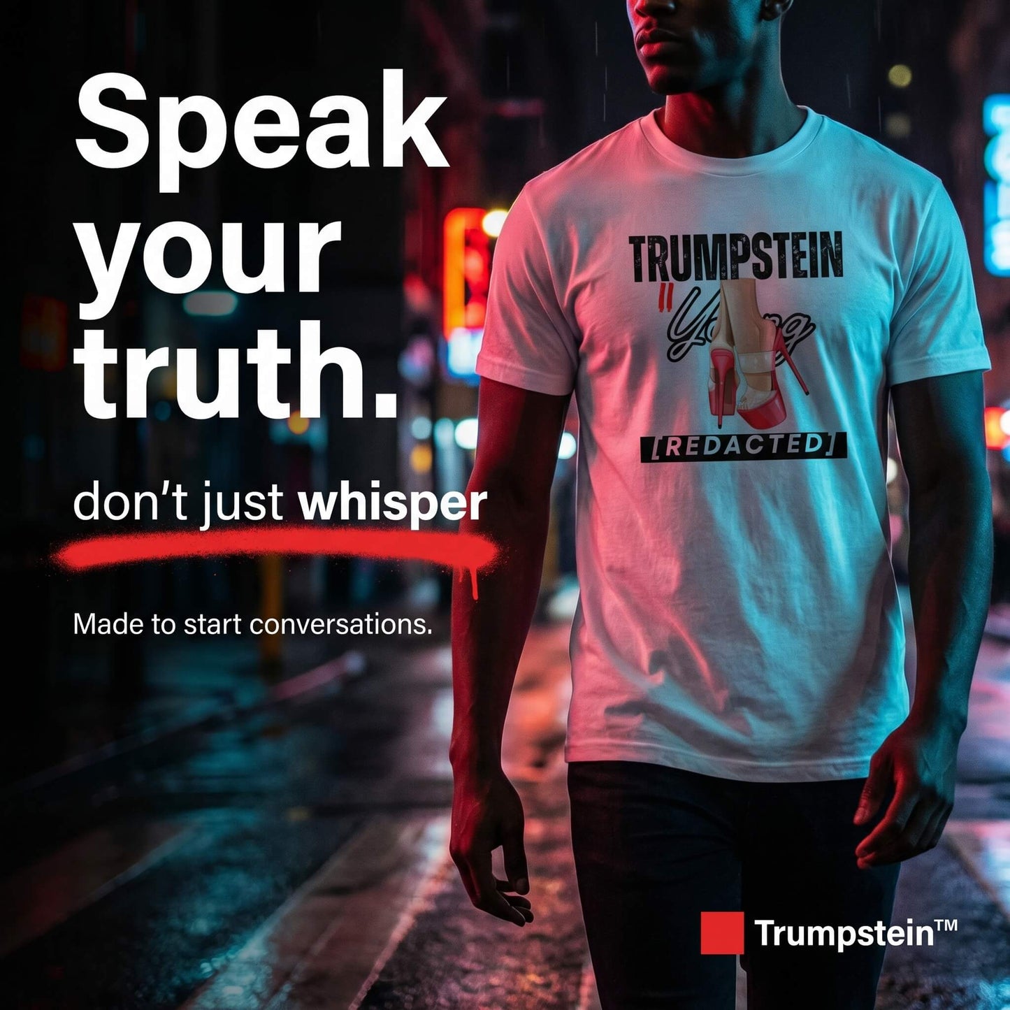 Trumpstein™ " [Redacted] Black" Viral Tee