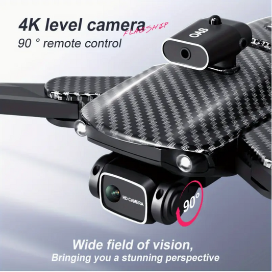 Professional-Grade Aerial Photography Drone with 4K Camera, 360° Tumbling, App-Controlled Tracking, Optical Flow Positioning, Intelligent Obstacle Avoidance, Brushless Motor, Elegant Carbon Fiber Exterior, FPV Quadcopter —