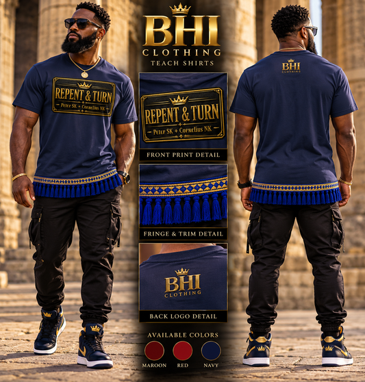 Fringes Royal HIS PEOPLE Teach Shirt | Matthew 1:21 | Spirit Of His Mouth