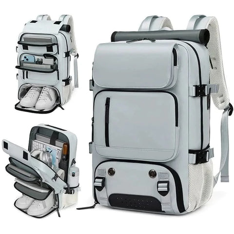 4348 WC VIP Luggage Bag Backpack Men's Expansion Computer Bag Short-Distance Travel Backpack Dry Wet Separation Large Capacity Luggage Schoolbag Men