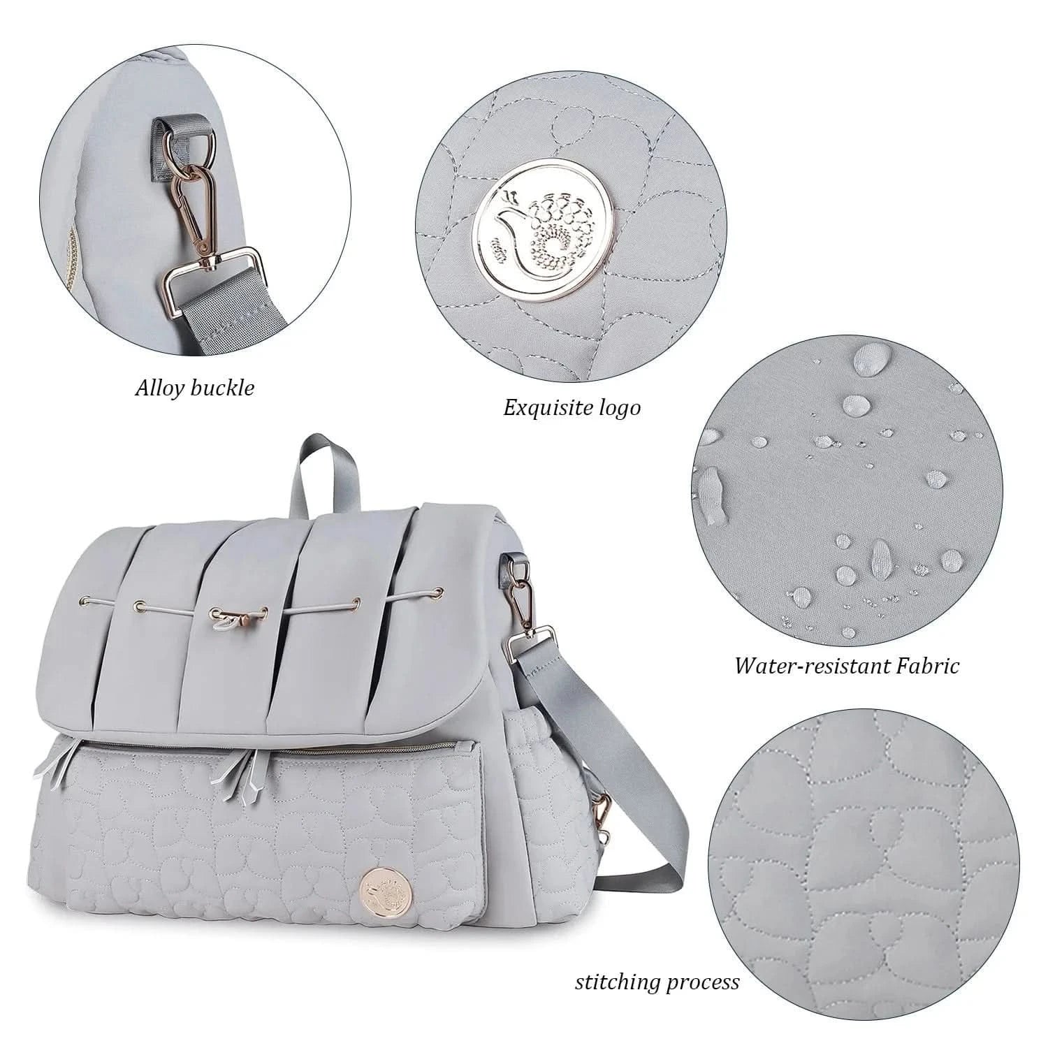 WOW GOODS !! Baby Diaper Bag Backpack For Maternity Nappy Bag Removable Shoulder Straps Fashion Waterproof Mommy Handbag With Changing Pad
