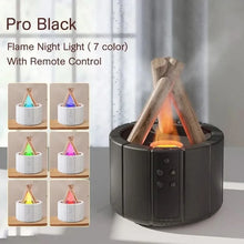 x Pro Black Simulated Flame Aromatherapy Diffuser – Relaxing & Stylish