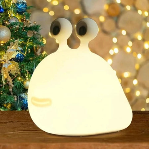 4348 WC VIP Baby & Child white style Slug Night Light with Touch Sensor | Squishy Silicone Soft Night Lamp | Adorable Animal Bedside Light for Bedroom