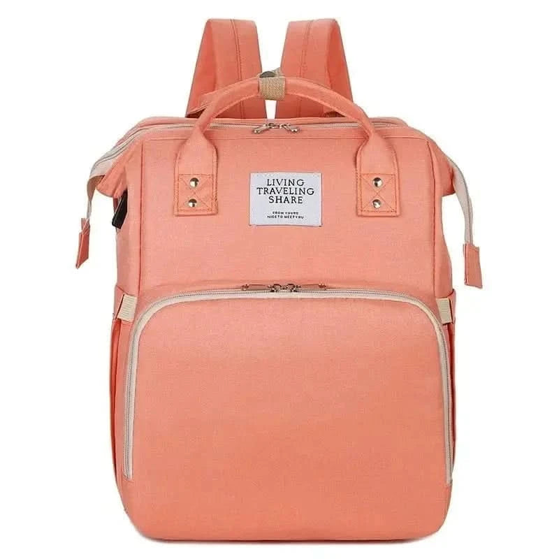 WOW GOODS !! Baby & Child Foldable Diaper Bag Baby Bed Bags Crib Travel  Backpack with Changing Station Insulated Pocket Large Capacity