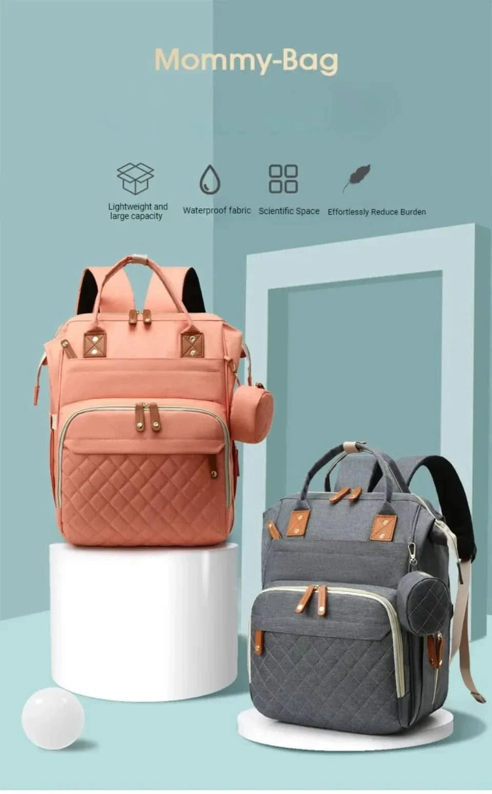 WOW GOODS !! Baby & Child Baby diaper backpack toddler diaper backpack with diaper changing pad mom and dad travel large capacity backpack baby bag