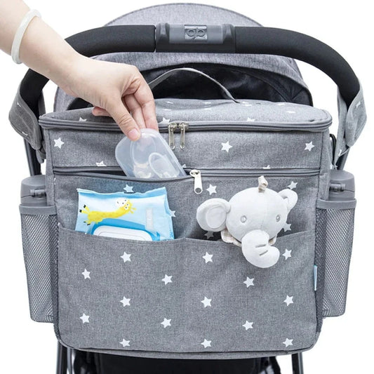 WOW GOODS !! GRAY Baby Stroller Bag  Women Diaper Bags for Maternity Backpack Large Capacity Bags Organizer Mummy Wet Nappy Bag for Mom Care