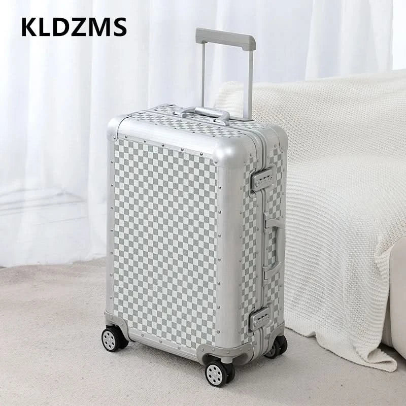 KLQDZMS All-Aluminum Rolling Luggage – Durable, Stylish, and Secure