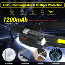 x Ultra-Bright USB Rechargeable LED Headlamp – Motion Sensor