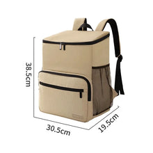 1pc Insulated Backpack Cooler Large Capacity Oxford Cloth Backpack Outdoor Travel Beer Bag Waterproof PEVA Lined Ice Bag