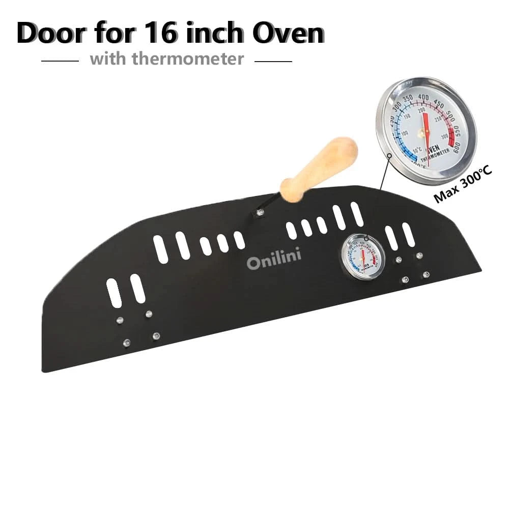 Onilini 12 inch or 16 inch Pizza Oven Door, Perfected Size for Pizza Oven