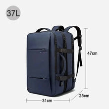 WOW GOODS !! Luggage Bag Blue 37L BANGE Travel Backpack Men Business Backpack School Expandable USB Bag Large Capacity 17.3 Laptop Waterproof Fashion Backpack