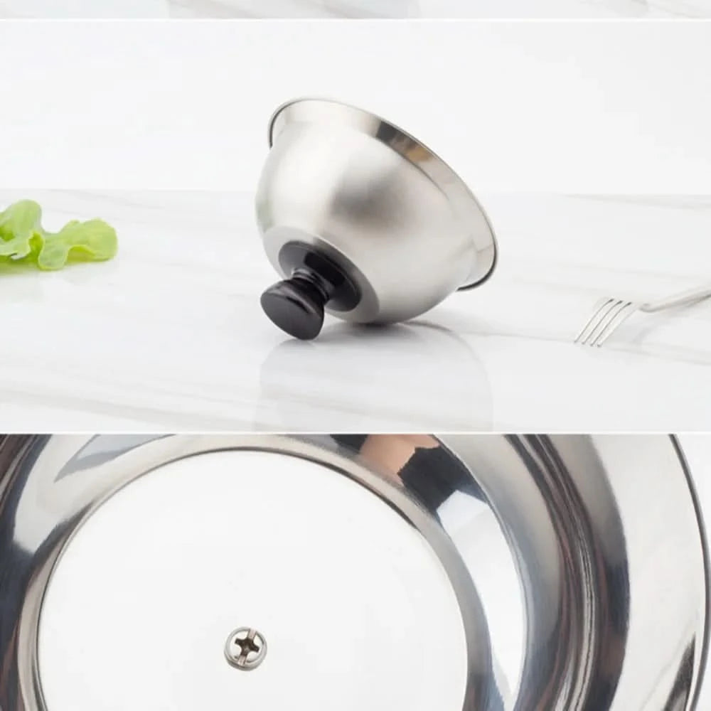 Stainless Steel Frying Pan Covers Barbecue Burgers Sandwiches Steak Round Pot Lids Cover Cookware Cheese Melting Dome