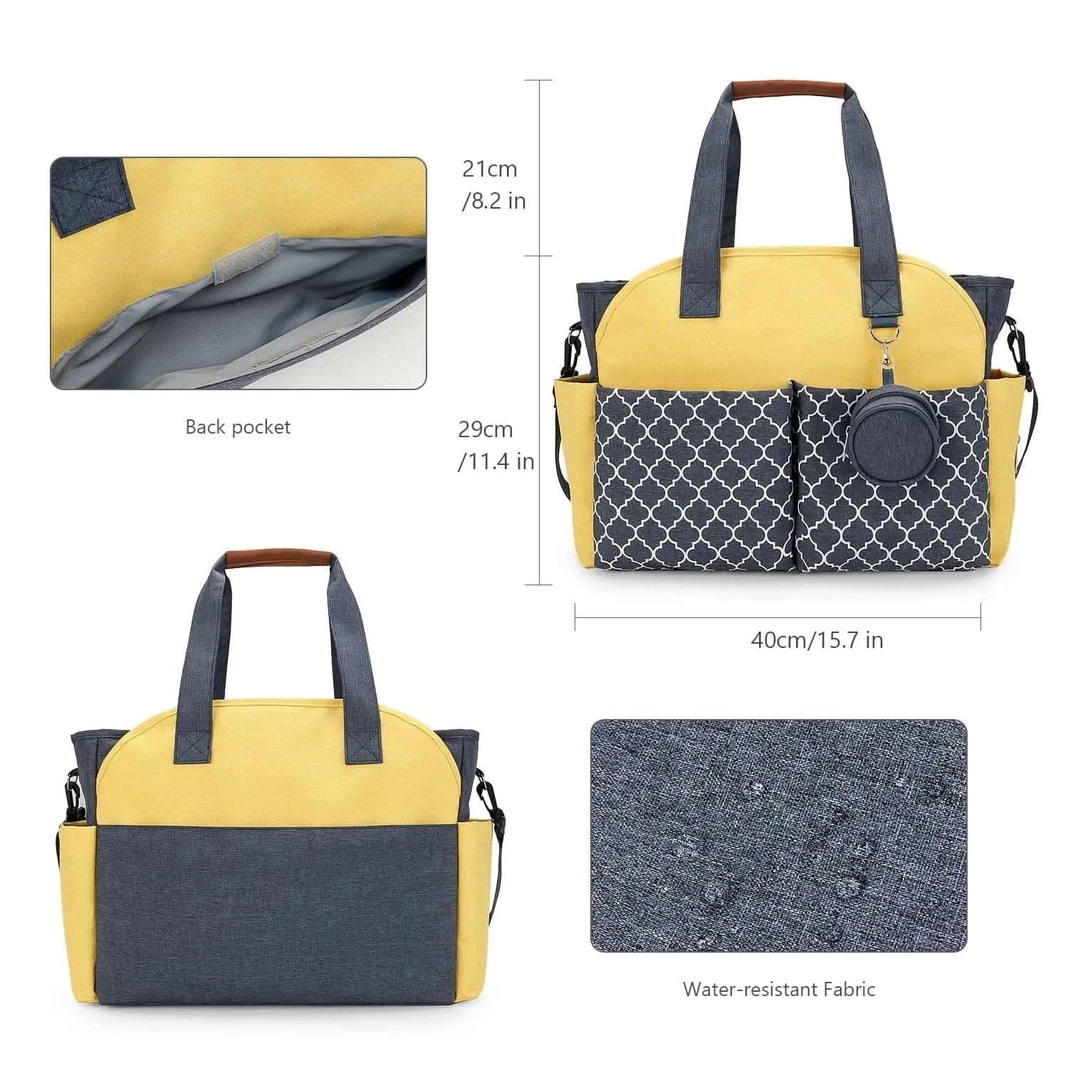 WOW GOODS !! Baby & Child Diaper Bag Tote Baby Changing Bag with  Shoulder Strap Portable Waterproof and Large Capacity for Mom