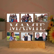 WOW GOODS !! MAMIE / Warm Light Custom Acrylic Lamp Personalized Photo Text Bedroom Night Light MOM DAD LOVE Friend Family Day Wedding Birthday Christmas Gift