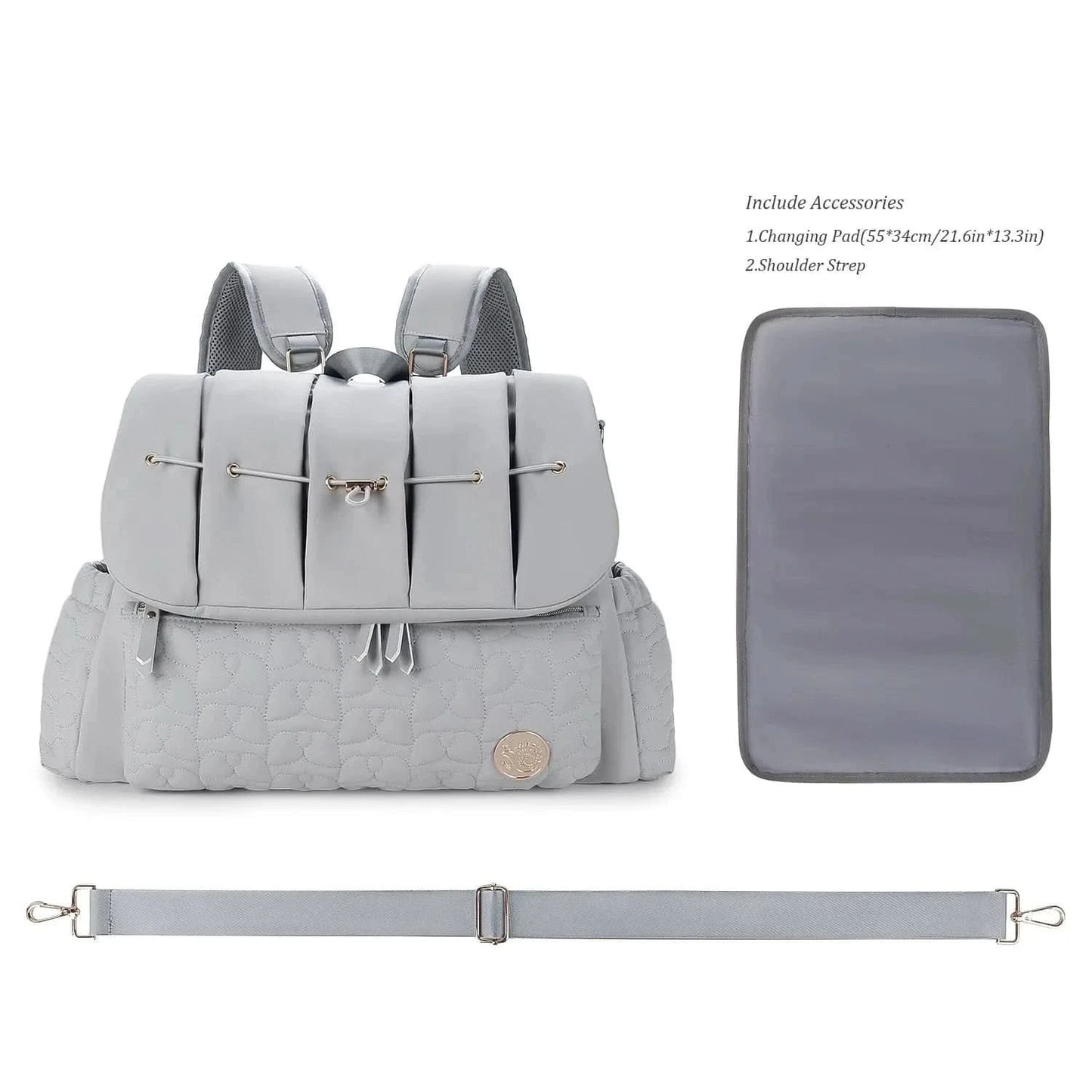 WOW GOODS !! Baby Diaper Bag Backpack For Maternity Nappy Bag Removable Shoulder Straps Fashion Waterproof Mommy Handbag With Changing Pad