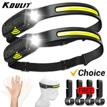 x Ultra-Bright USB Rechargeable LED Headlamp – Motion Sensor